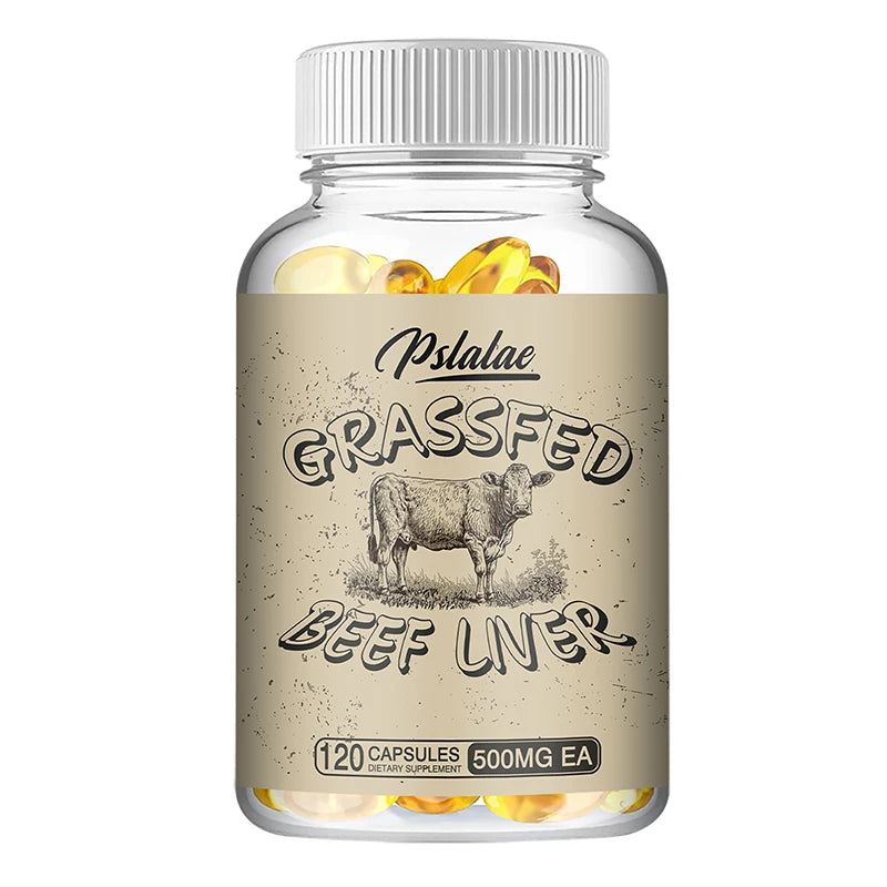 Grass Fed Beef Liver Supplement 120 Capsules Supports Energy Production Digestion Detoxification Health Food Vitamin Supplement