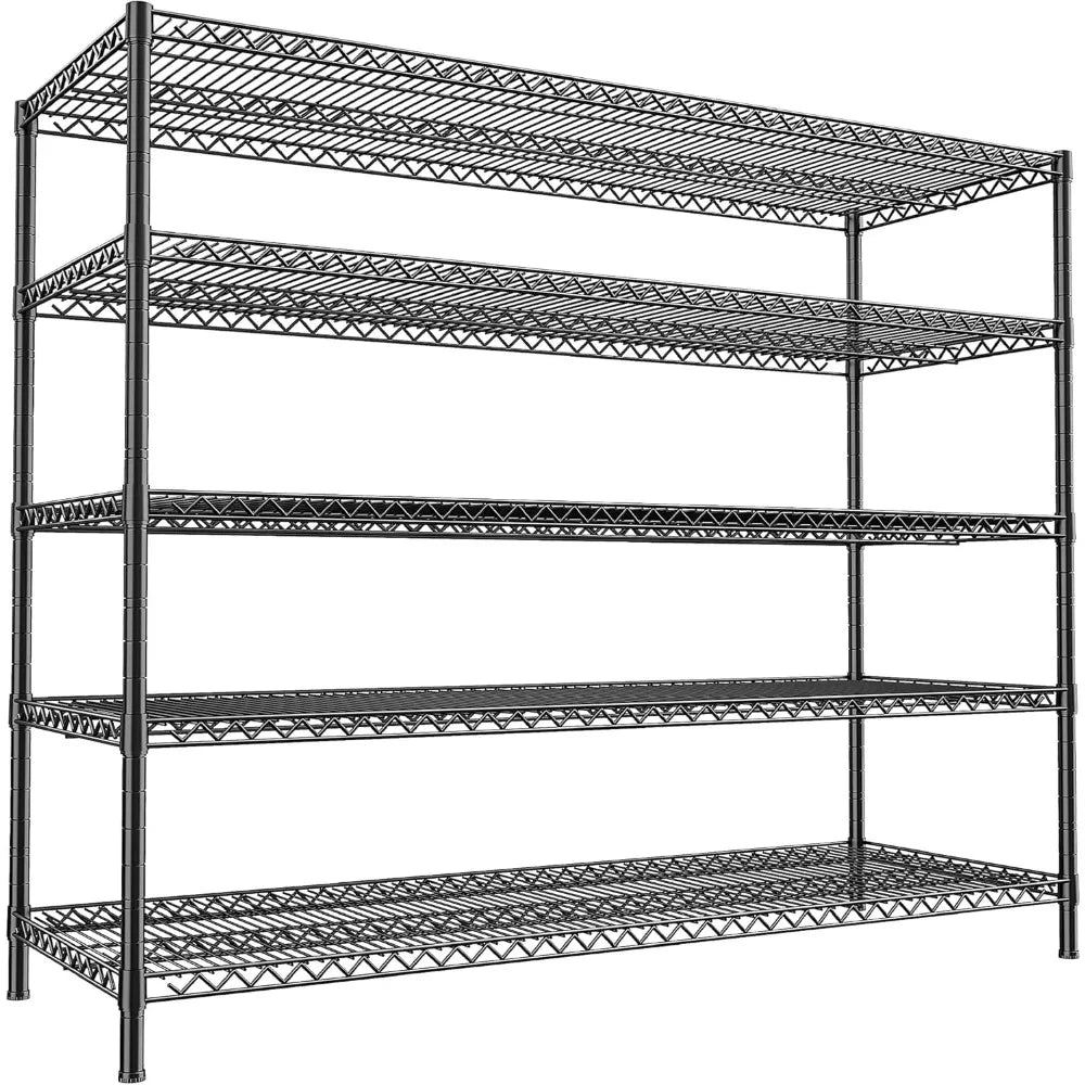 Storage Shelves, 55.5" W 3200LBS Metal Shelving 5 Tier Wire Shelving, Unit Garage Shelving Heavy Duty, Metal Shelves