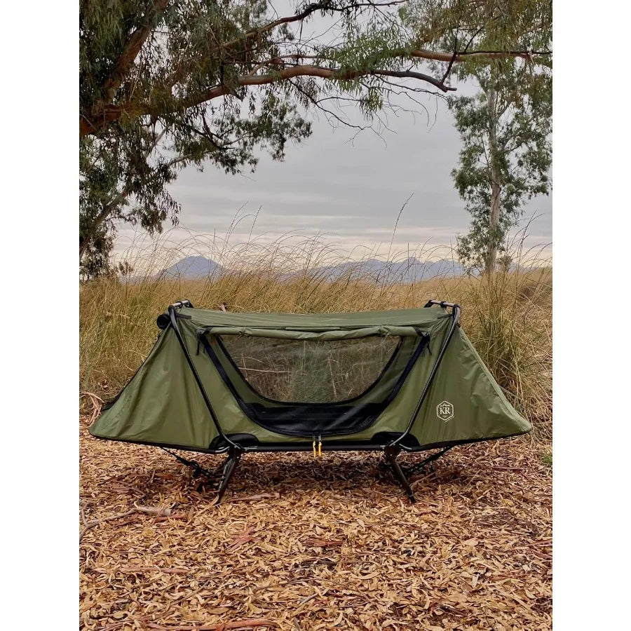 Anniversary Series Tent Cot for One Person: Ideal Outdoor Shelter with Enhanced Comfort Quick and Easy Setup and Take Down for