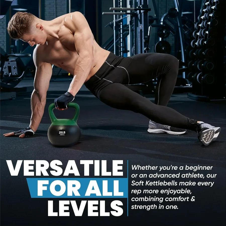 Soft Kettlebells - Sea and Iron Sand Filled Weights for Women and Men - Color Coded Kettle Bell Sets