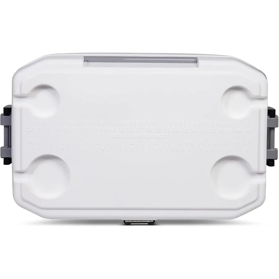 Insulated Portable Hard Side Cooler Ice Chest from Marine Series for Fishing Camping Boating Outdoor Events Picnics and Beach T