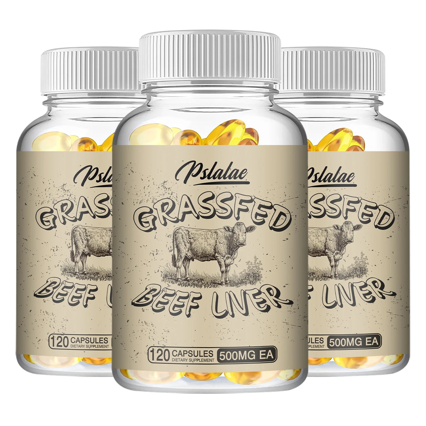 Grass Fed Beef Liver Supplement 120 Capsules Supports Energy Production Digestion Detoxification Health Food Vitamin Supplement