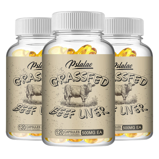 Grass Fed Beef Liver Supplement 120 Capsules Supports Energy Production Digestion Detoxification Health Food Vitamin Supplement