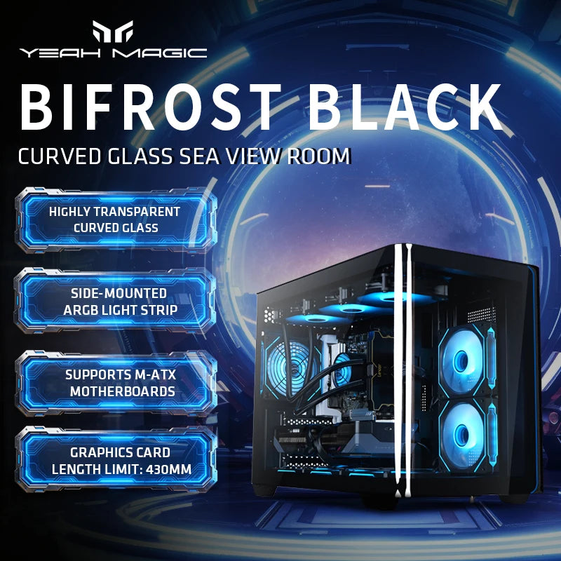 YEAH MAGIC Gaming PC with AMD Ryzen 7 9700X Zen5 RTX 5060Ti 16GB 32GB 6000MHz DDR5 1TB NVME M.2 SSD 360MM AIO Liquid Cooling WiF