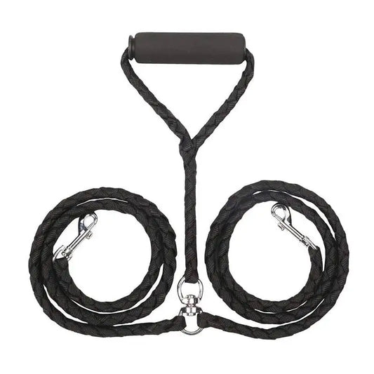 1.4M Double Pet Leash‌ Adjustable & Durable for Two Dogs Anti-Tangle Walking Solution