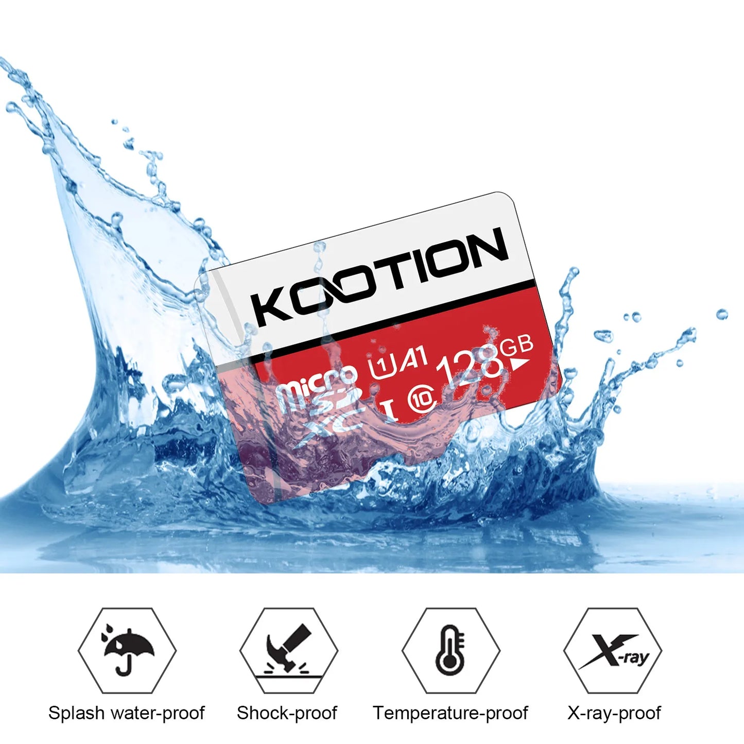 KOOTION Micro SD 5PCS 128GB 64GB 32GB Flash Memory Card U1 Class 10 TF Card Mini SD Card TF Memory Flash Card for Phone/Computer