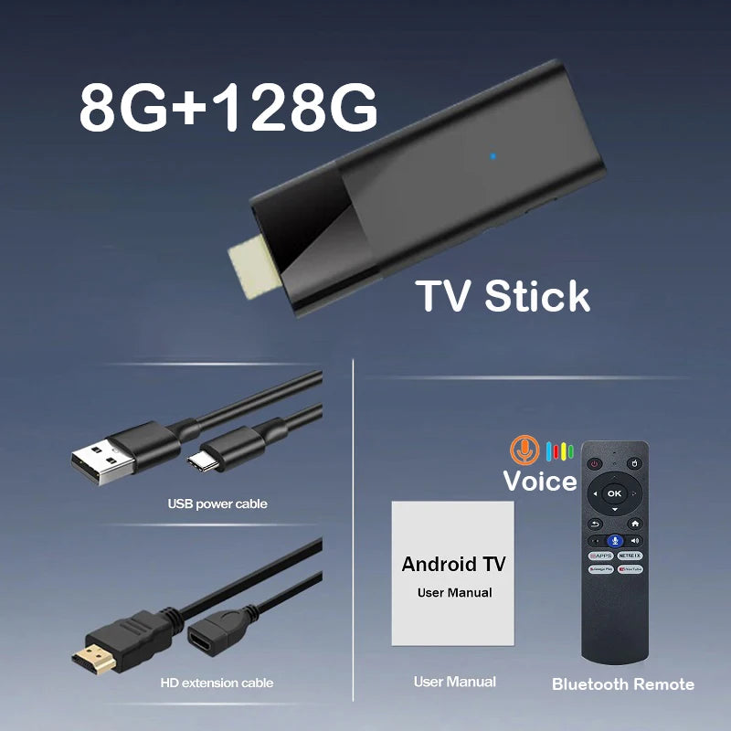 Q12 Mini TV Stick Android 14 ATV Ram 4GB 8GB Rom 64GB 128GB Quad Core Allwinner H313 2.4G&5G Wifi Global Streaming Smart TV Box