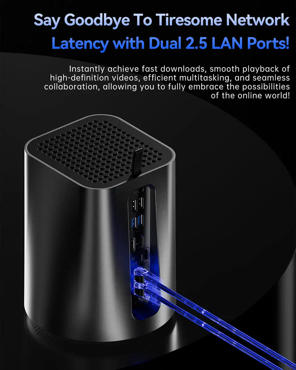 AOOSTAR R7 5825U NAS Mini PC 8C/16T 4.5GHz Intel N150 Mini PC 2x2.5G LAN WiFi6 4K Triple Display Soft Router VM Windows 10/11