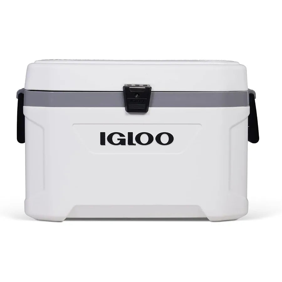 Insulated Portable Hard Side Cooler Ice Chest from Marine Series for Fishing Camping Boating Outdoor Events Picnics and Beach T