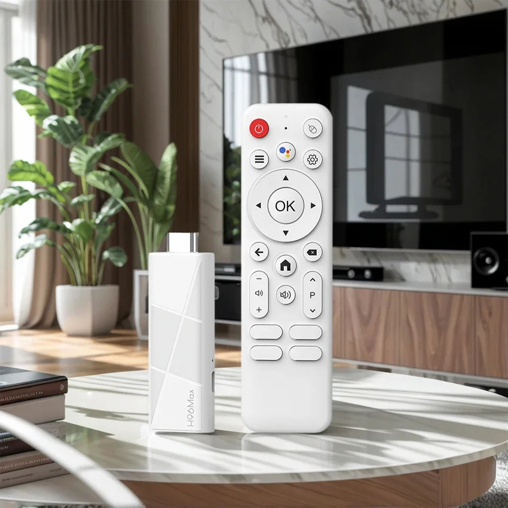 H96MAX RK3518 Mini TV Stick Quad Core Android 14 Smart TV Box Wifi6 BT5.4 Smart Home Player 4K HD Voice Control 2GB 16GB Top Box