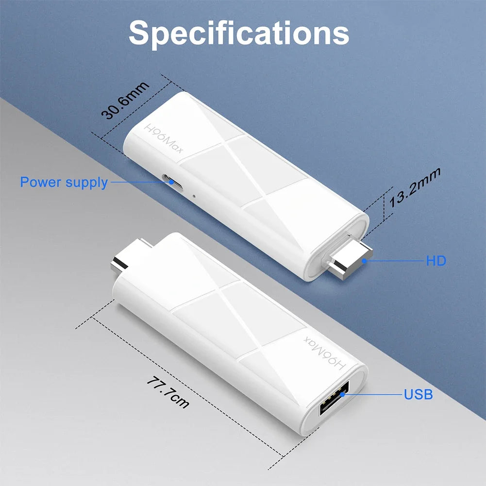 H96MAX RK3518 Mini TV Stick Quad Core Android 14 Smart TV Box Wifi6 BT5.4 Smart Home Player 4K HD Voice Control 2GB 16GB Top Box