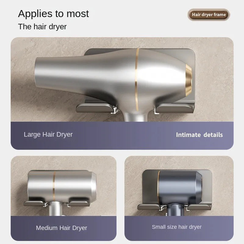 Hair Dryer Holder Bathroom Hair Straightener Stand Nail Free Shelves for Wall Room Bathroom Storage Rack Shelf Wall-mounted Home