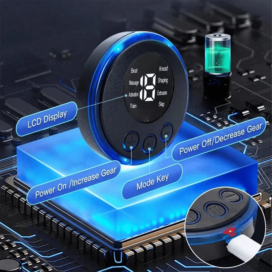 USB Charge Muscle Trainer, EMS Muscle Stimulator, Intelligent Wireless Fitness Apparatus For Men Woman Home Office Exercise