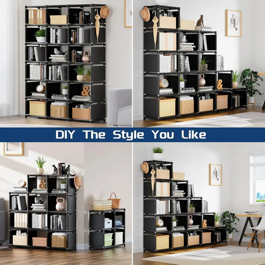 [XMSJ-Limited Stock, Buy Now!]18-Cube Extra Large Book Shelf, DIY Cube Storage Organizer for Bedroom, Living Room, Home Office -