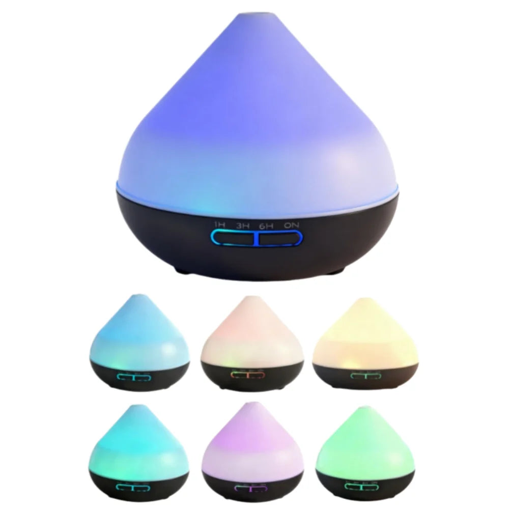 Ultrasonic Air Humidifier 500ml Aromatherapy mist Essential Oil Diffusers LED night lights with 6 oils for home office yoga