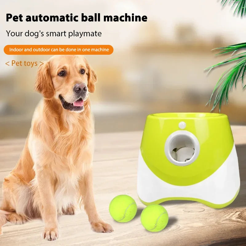 Dog Pet Toys Three-speed Distance Adjustment Automatic Throwing Machine Catapult 3/6/9m Tennis Launcher Pet Ball Throw Device