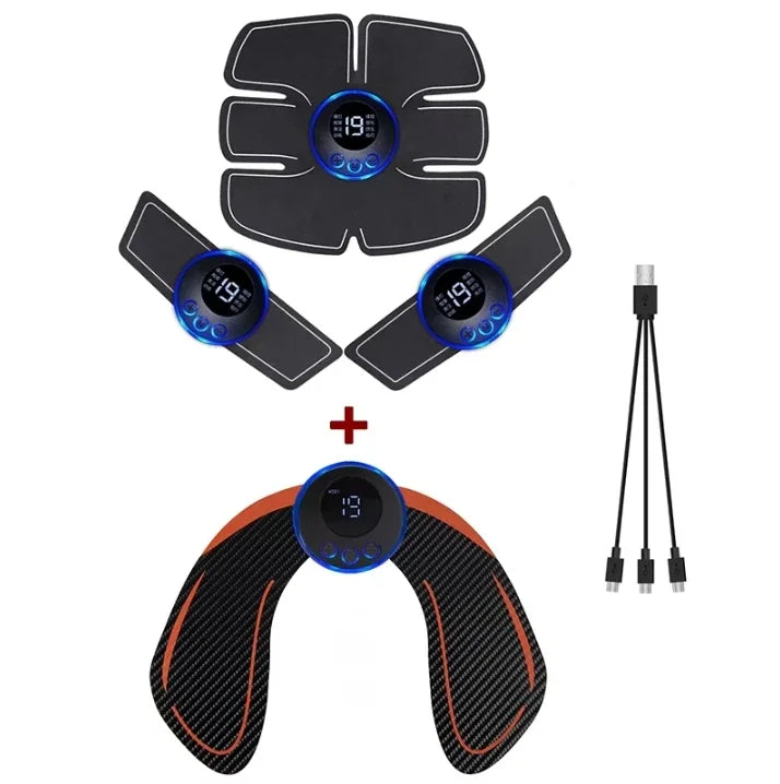 USB Charge Muscle Trainer, EMS Muscle Stimulator, Intelligent Wireless Fitness Apparatus For Men Woman Home Office Exercise