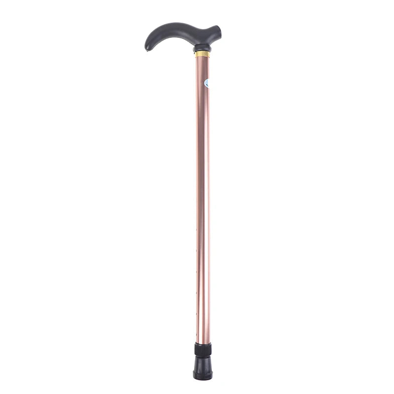 1PC 75-90cm Aluminum Alloy Adjustable Walking Stick 2 Section Stable Anti-Skid Crutch Old Man Hiking Cane Height