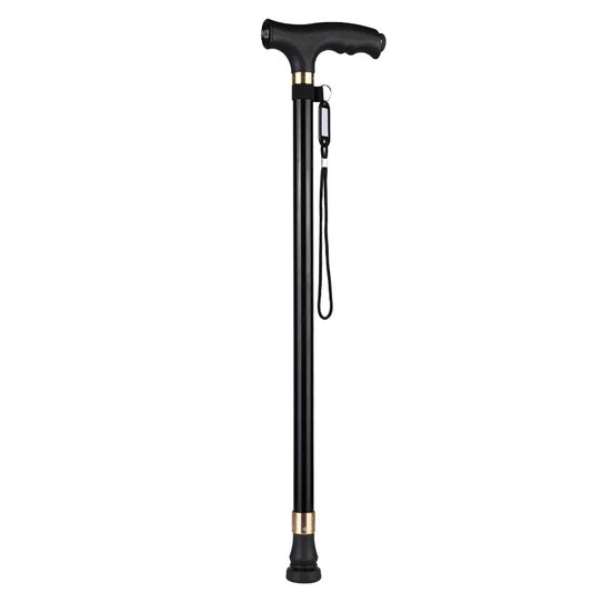 Non-slip Walking Sticks For The Elderly Retractable Aluminum Alloy Multifunctional Cane With Led Light Old Men Crutch