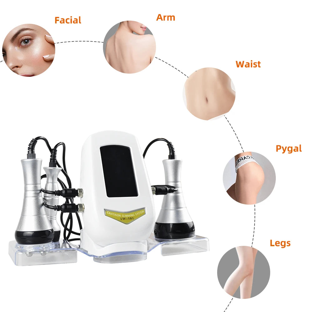 Nourishbel 3in1 Slimming Massage Cavitation Machine Multifunctional Equipment Facial Body Tightening Lifting Skincare Tool