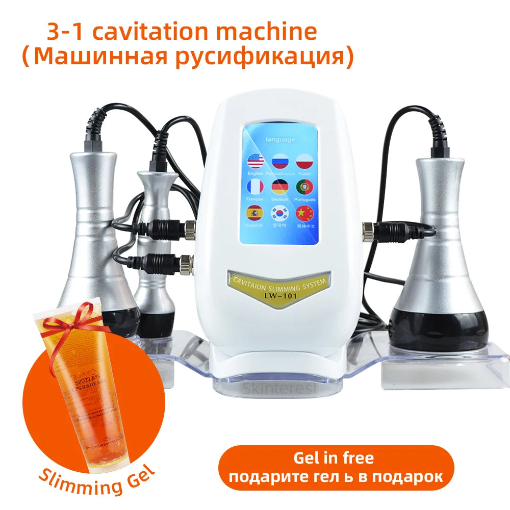 Nourishbel 3in1 Slimming Massage Cavitation Machine Multifunctional Equipment Facial Body Tightening Lifting Skincare Tool