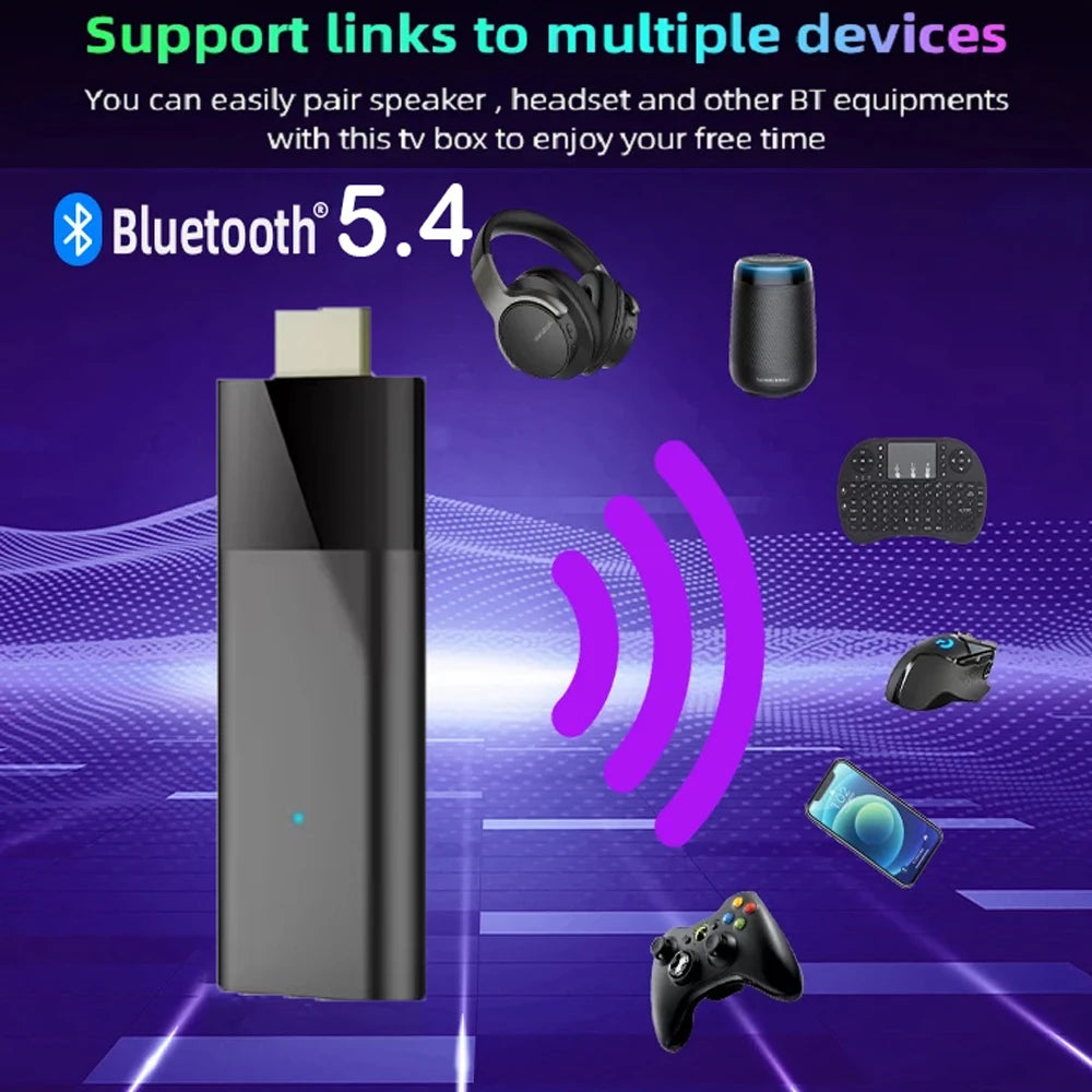 Q12 Mini TV Stick Android 14 ATV Ram 4GB 8GB Rom 64GB 128GB Quad Core Allwinner H313 2.4G&5G Wifi Global Streaming Smart TV Box