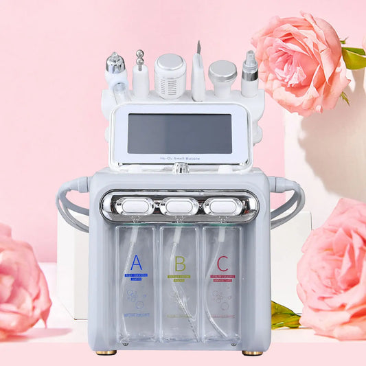 The New 6 In 1 Aqua Peeling Lift Skin Bubble  Oxygen Machine Skin Care Cleansing Facial beauty Equipment