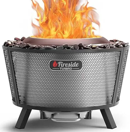 29 Inch Smokeless Fire Pit for Outdoor Wood Burning, Stainless Steel Camping Stove with Stand, Removable Ash Pan, Waterproof St