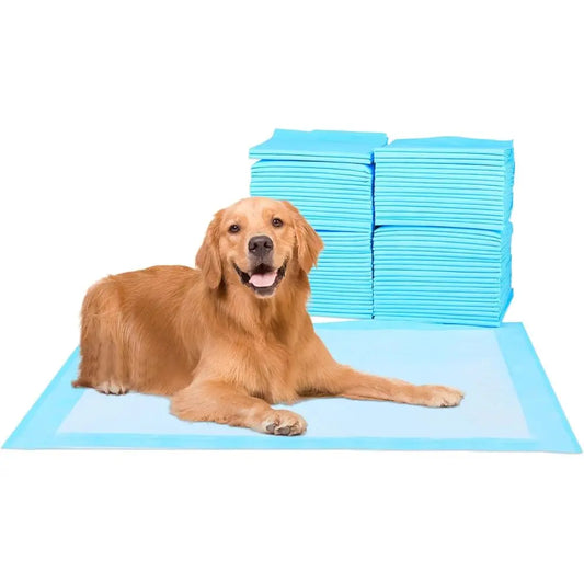 Super Absorbent Waterproof Dog and Puppy Pet Training Pad, Housebreaking Pet Pad,Blue (22"x22" (50PCS))
