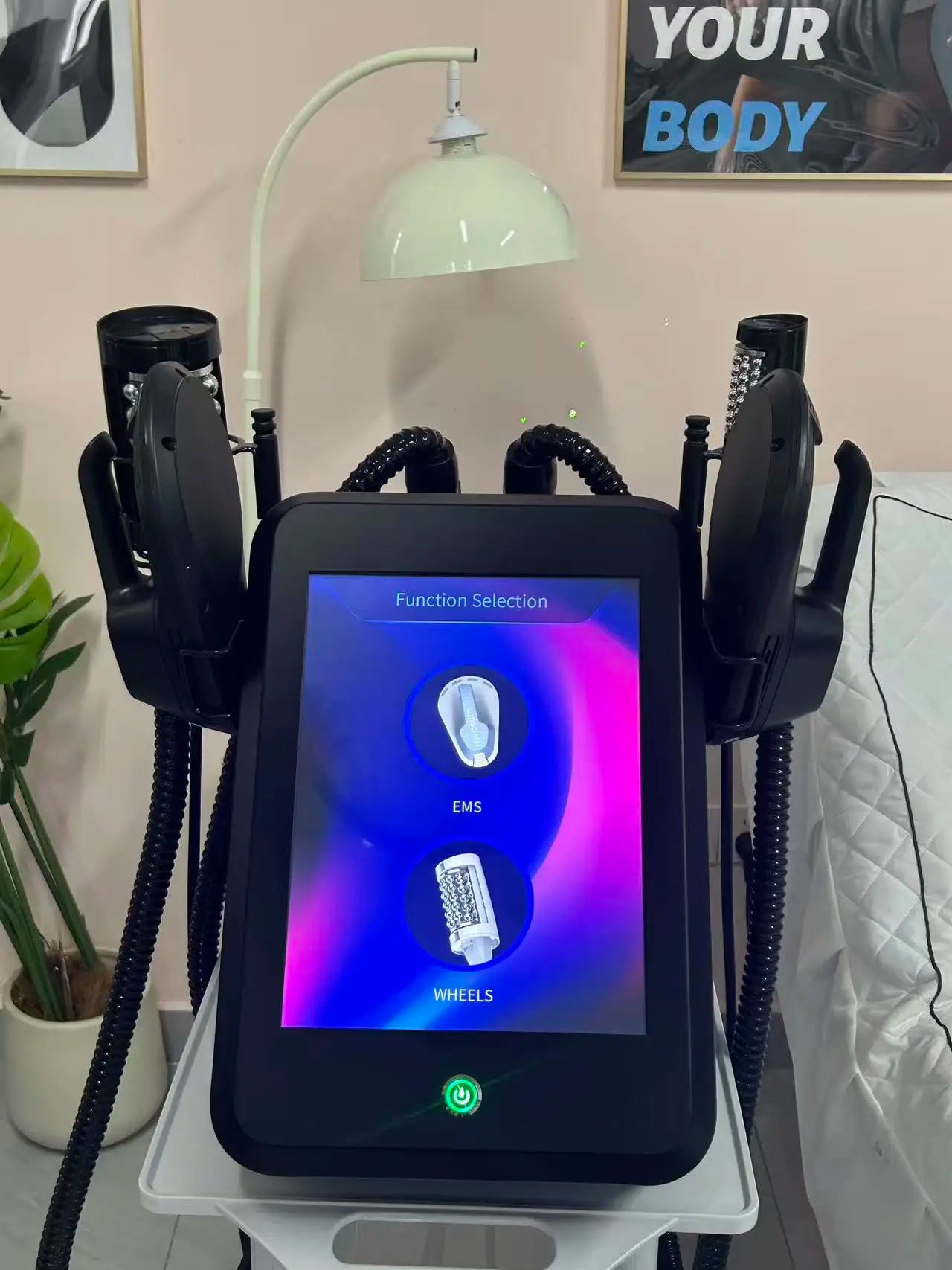 2 IN 1 200HZ EMS Roller Slimming Cellulite Reduction Inner Ball Roller 360 Degree Infrared Vacuum Roller Massage Beauty Machine