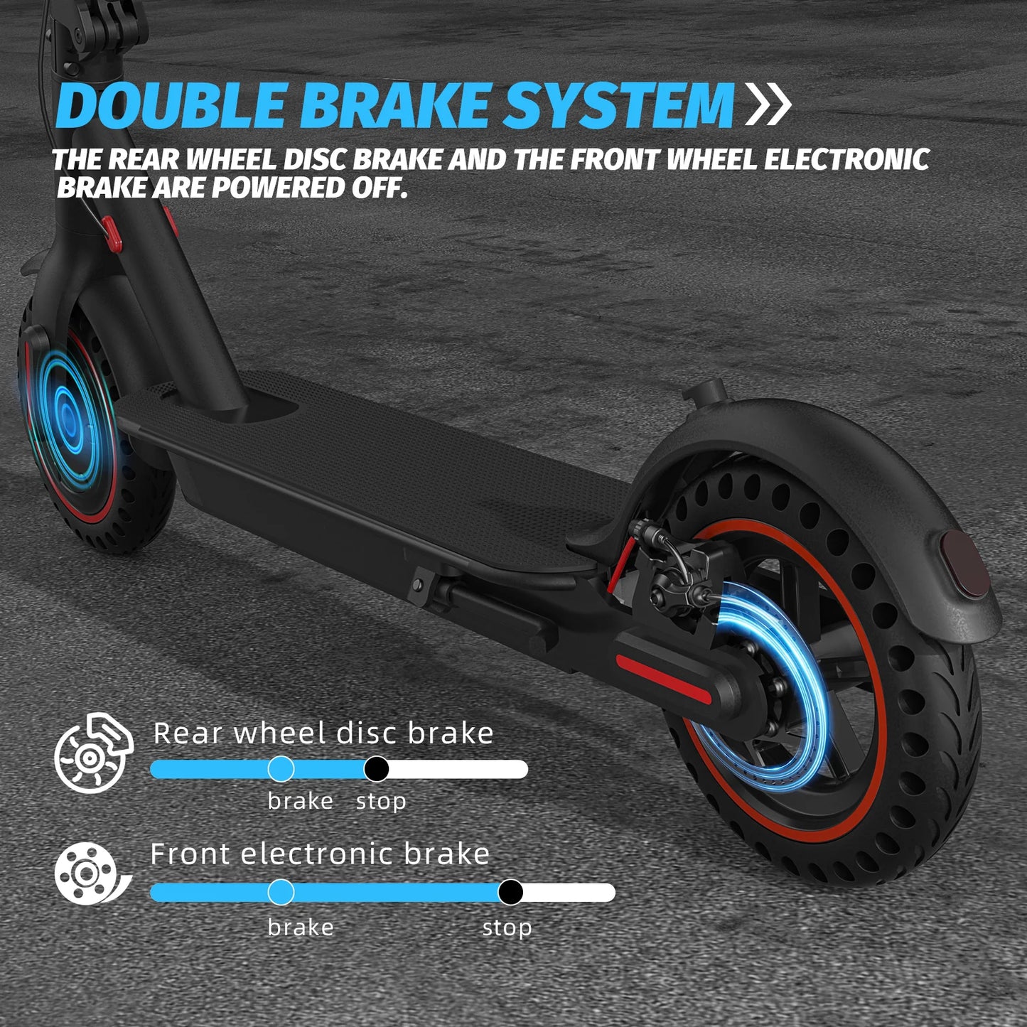 Lightweight Commuter Electric Scooter for Adults, Explosion-proof Tires, Dual Brake System, APP Support E-scooter