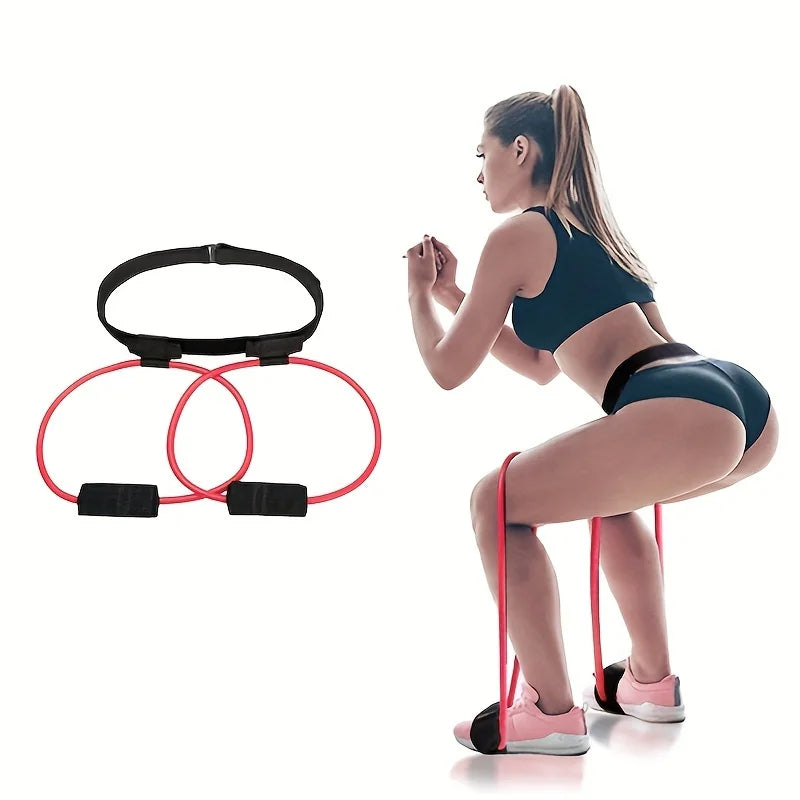 Yoga Leg Slimming and Butt Lifting Elastic Traction Belt for Hip Fitness and Butt Lifting Stretch Resistance Belt Elastic Rope