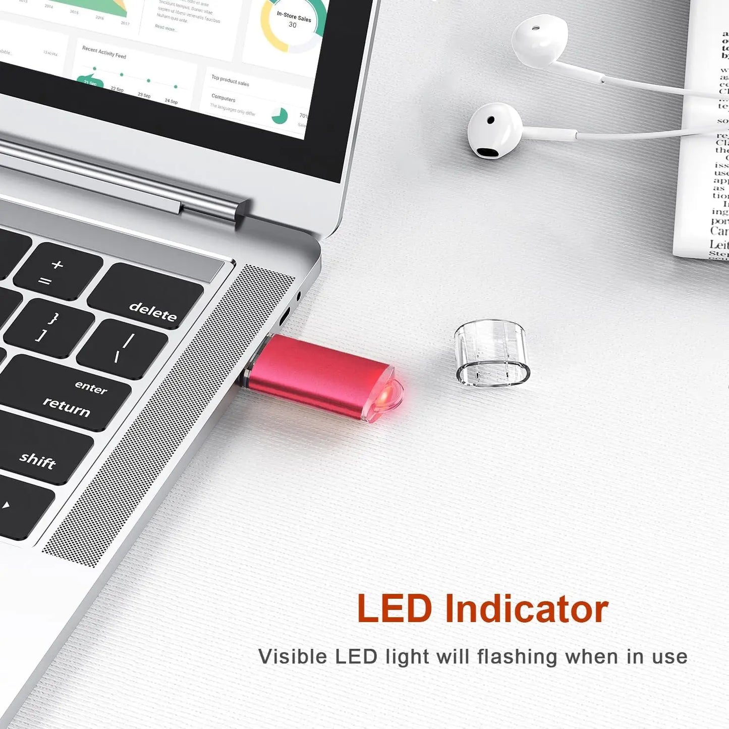 10PCS 100% Real Capacity USB Flash Drive Memory StickMini Metal Pen Drive 32GB 4GB 128MB Business Gift