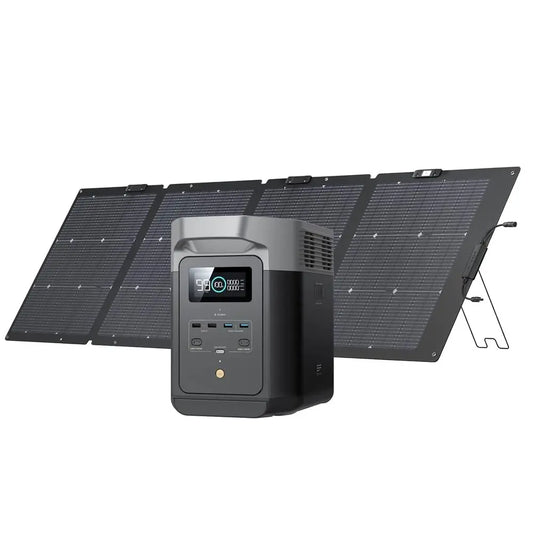 Portable 220W Solar Generator DELTA 2: 1024Wh LiFePO4 Battery, 1800W AC/100W USB-C, Fast Charging Power Station for Emergency Ho