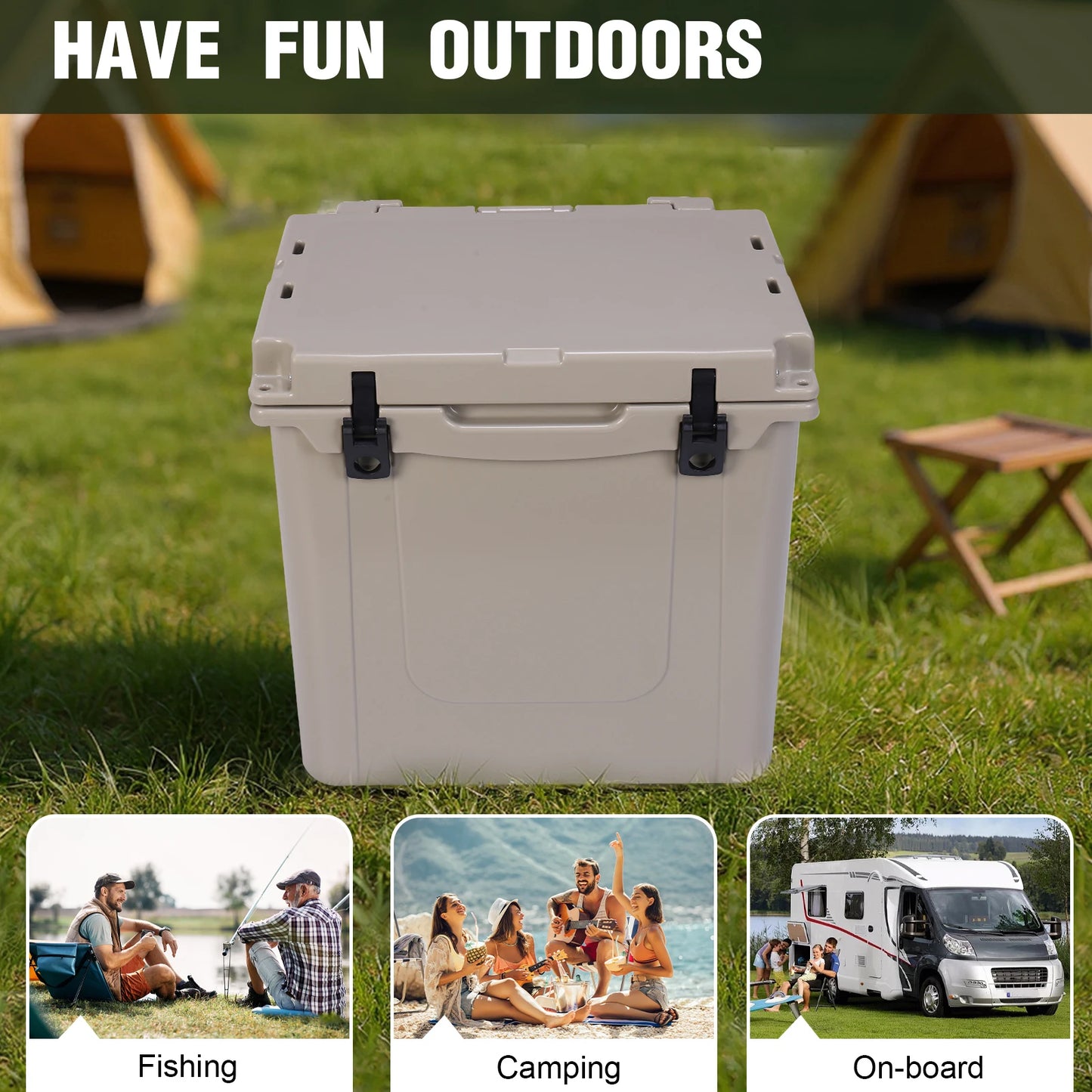 5L Insulated Hard Cooler with Portable Handles/Leak-Proof Tight Latches Insulated Hard Shell Ice Chest for Beach Camping Fishing