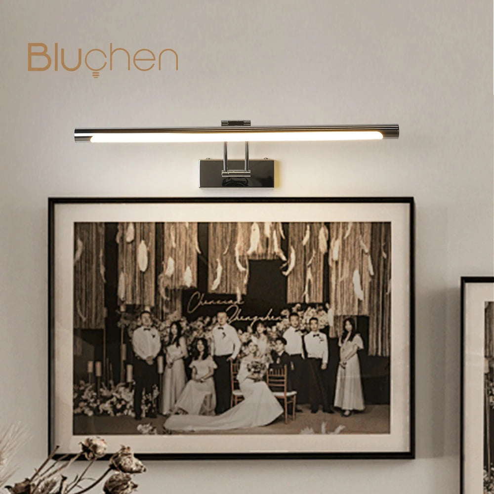 LED Wall Light Indoor 8W 12W Modern Wall Sconce Light AC90-260V Bathroom Lighting over Mirror Black Silver