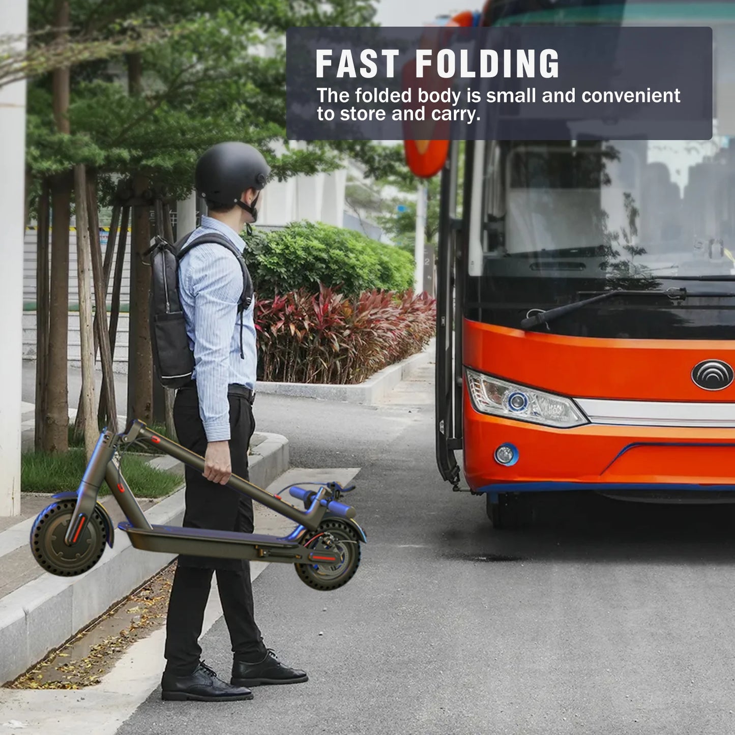 Lightweight Commuter Electric Scooter for Adults, Explosion-proof Tires, Dual Brake System, APP Support E-scooter