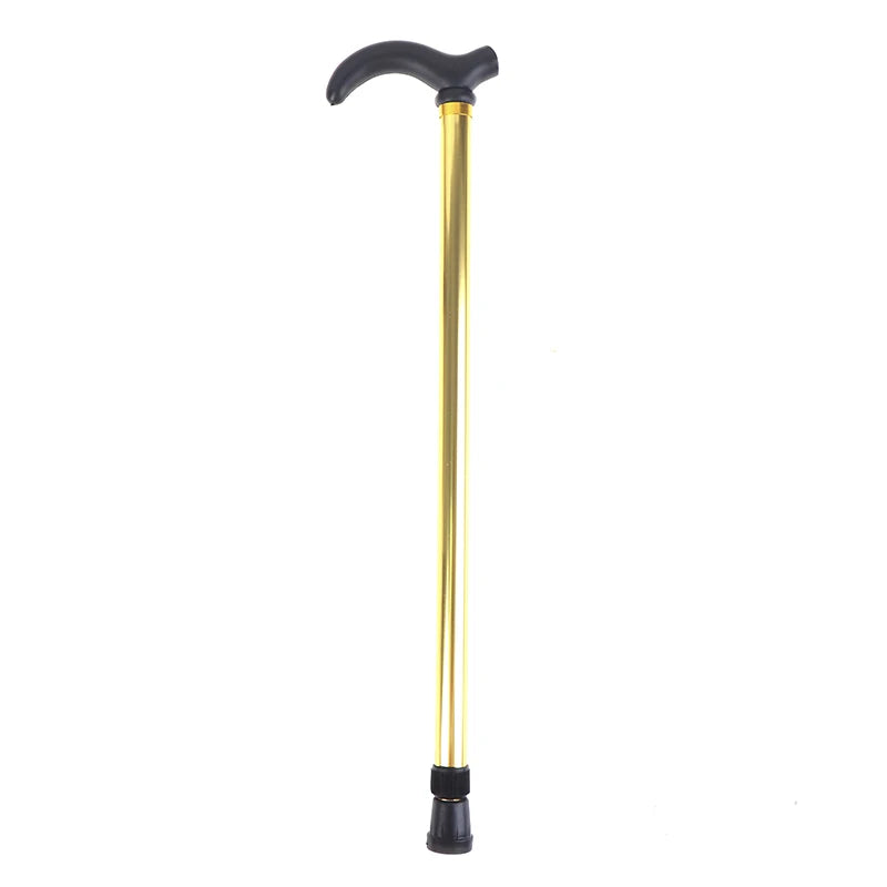 1PC 75-90cm Aluminum Alloy Adjustable Walking Stick 2 Section Stable Anti-Skid Crutch Old Man Hiking Cane Height