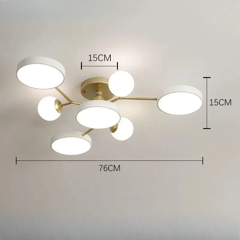 Nordic Ceiling Light Glass Ball LED Chandeliersr Living Restaurant Room Lamp Home Decoration Hanging Light Fixture