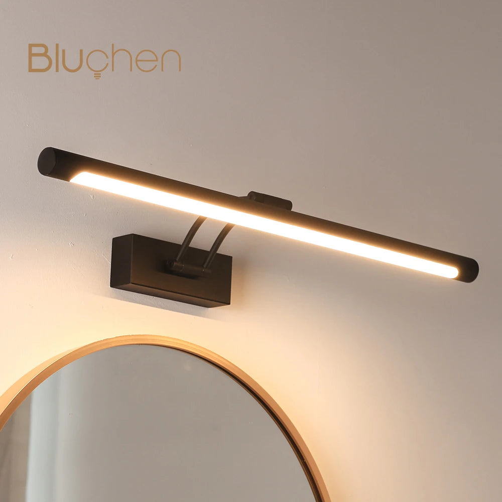 LED Wall Light Indoor 8W 12W Modern Wall Sconce Light AC90-260V Bathroom Lighting over Mirror Black Silver