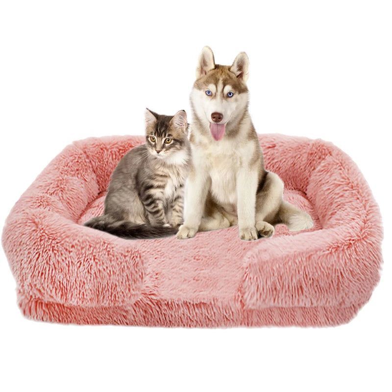 Thickened orthopedic dog bed for large dogs - egg sponge, easy to remove and wash plush cover, durable pet furniture,