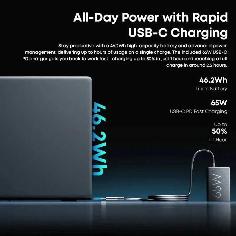 CHUWI CoreBook X Gaming Laptop AMD R5-7430U 16GB DDR4 RAM 512GB SSD 14.1 inch 2K Screen Lightweight Notebook 4.3 GHz Windows 11