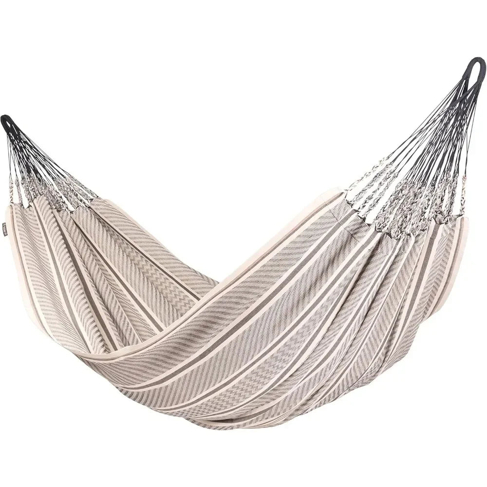 Flora-Classic Organic Cotton Hammock, Indoor Outdoor Hammock, Patio Bed Tree, Portable, 2 Person, Double