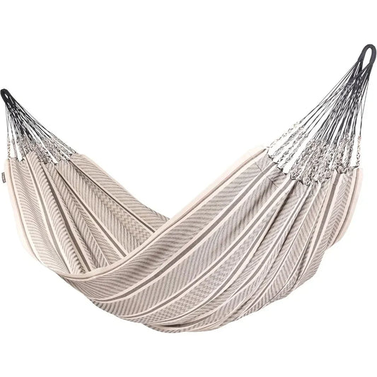 Flora-Classic Organic Cotton Hammock, Indoor Outdoor Hammock, Patio Bed Tree, Portable, 2 Person, Double
