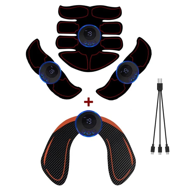 USB Charge Muscle Trainer, EMS Muscle Stimulator, Intelligent Wireless Fitness Apparatus For Men Woman Home Office Exercise