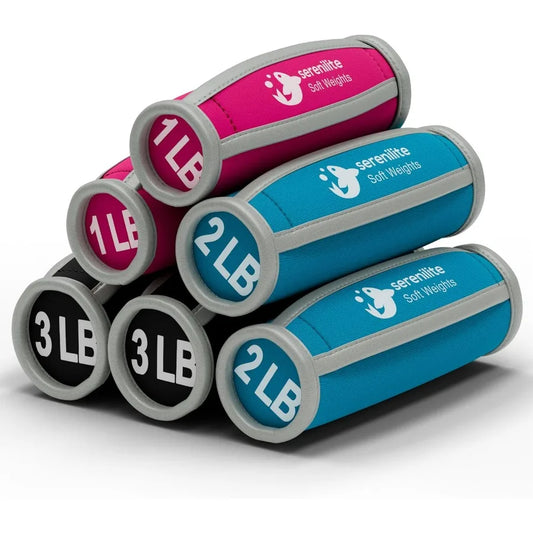 Hand Weights for Women & Men Soft Dumbbell Walking Hand Weight Sets - Comfortable Secure Neoprene Dumbbells with Straps for Walk