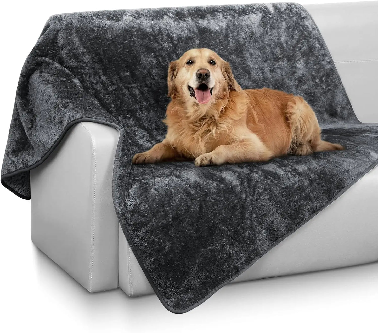 Waterproof Pet Blanket 28x40 inch Pee Proof Dog Blanket for Sofa Bed Couch,Reversible Sherpa Fleece Furniture Protector Cover