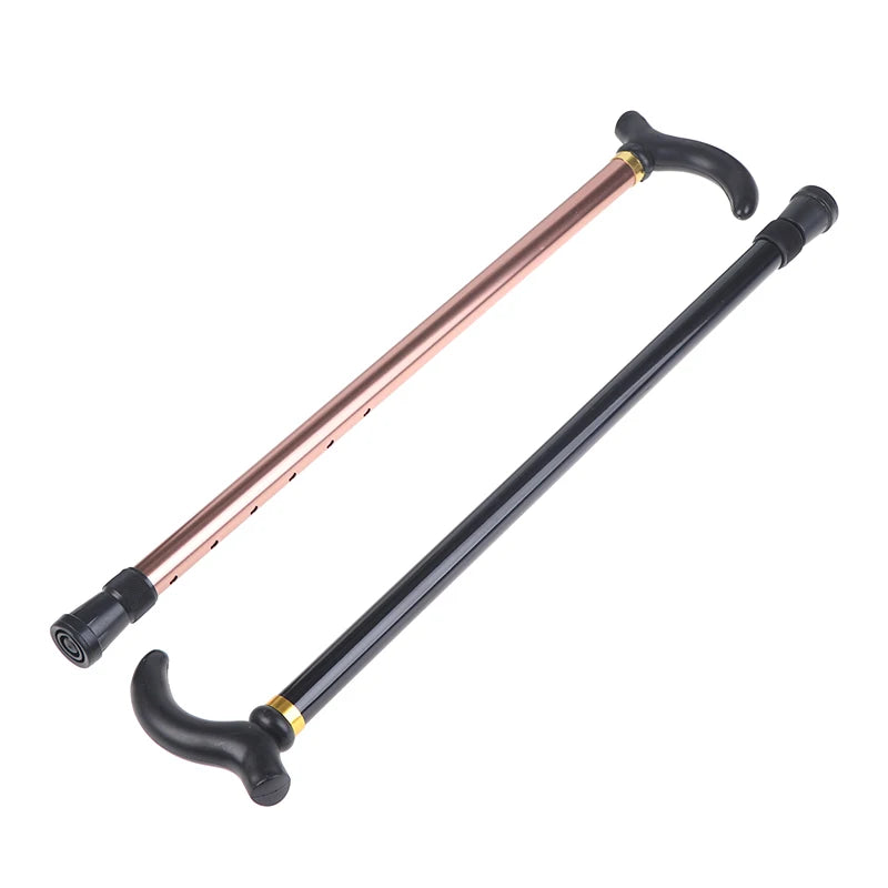 1PC 75-90cm Aluminum Alloy Adjustable Walking Stick 2 Section Stable Anti-Skid Crutch Old Man Hiking Cane Height