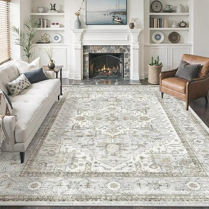 Area Rugs for Living Rooms - 8x10,  Pile Carpet Machine Washable Rugs for Bedroom, Farmhouse, Office, Dining