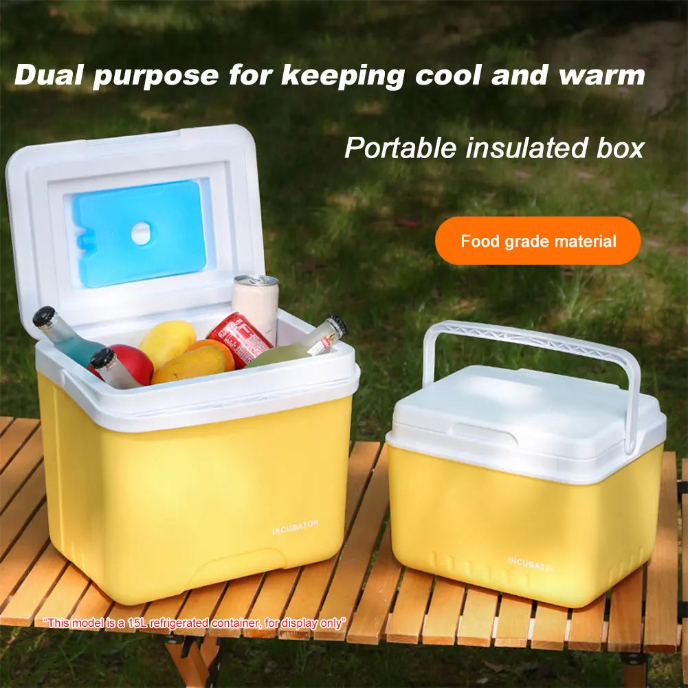 6L Camping Cooler Box Insulated Ice Chest Outdoor Hard Cooler for Camping Picnic Beach Drink Beverage Fishing